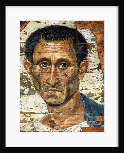 Portrait of a middle-aged man in a blue cloak, Romano-Egyptian mummy portrait, late 1st century by Unknown
