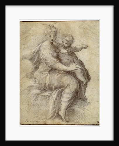 Madonna and Child on the Clouds, c1525 by Parmigianino