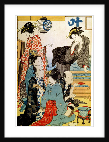 Women of the Gay Quarters, (diptych, left part), late 18th or early 19th century by Torii Kiyonaga