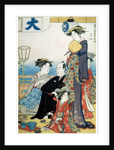 Women of the Gay Quarters, (diptych, right part), late 18th or early 19th century by Torii Kiyonaga