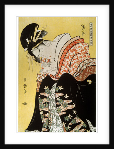 Beauty Takigawa from the Tea-house Ogi, late 18th or early 19th century by Kitagawa Utamaro