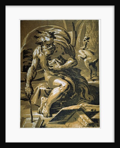 Diogenes, after 1527 by Ugo da Carpi