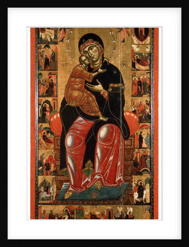 Madonna and Child Enthroned (with seventeen Scenes from the Life of the Virgin), 13th century by Master of Florence