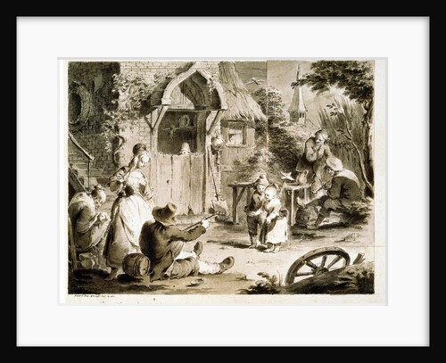 Farm Courtyard (A Country Musician), 18th century by Pietro Antonio Novelli