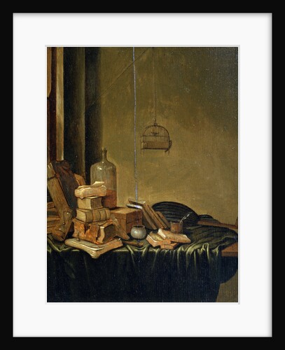 Still Life with Books, 17th century. by Gerrit van Vucht