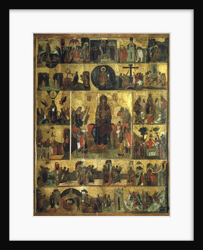 The Glorification of the Virgin, (Akathist Hymn to the Most Holy Theotokos), 14th century by Unknown