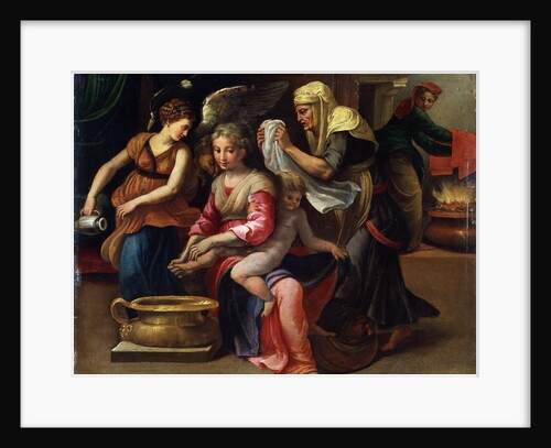 The Childs Bath, 16th century. by Parmigianino