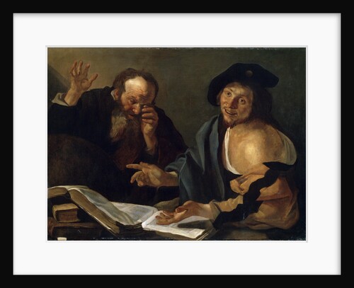 Heraclitus and Democritus, early 17th century by Dirck van Baburen