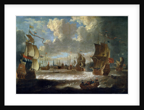 Ships in a Lagoon, 17th or early 18th century by Abraham Storck