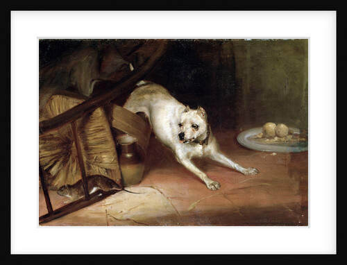 Dog Chasing a Rat, 19th or early 20th century by Briton Riviere
