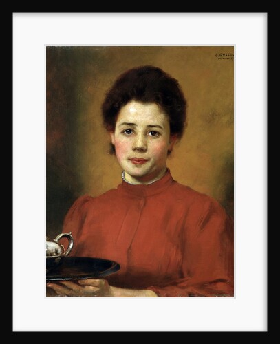 A Woman in Red, 1904 by Karl Gusov