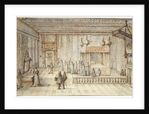 The Chamber of King Louis XIV in Versailles, 1654 by Jean le Pautre