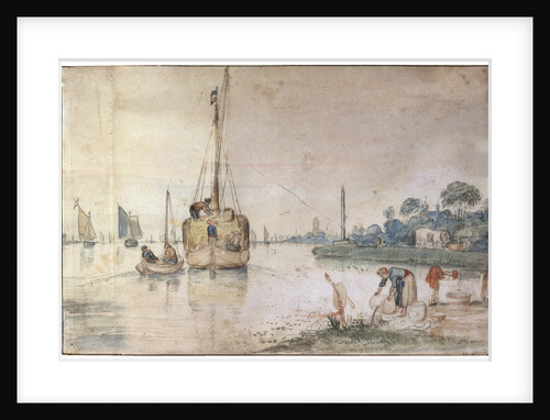 A Barge with Hay, c1625-c1634 by Hendrick Avercamp