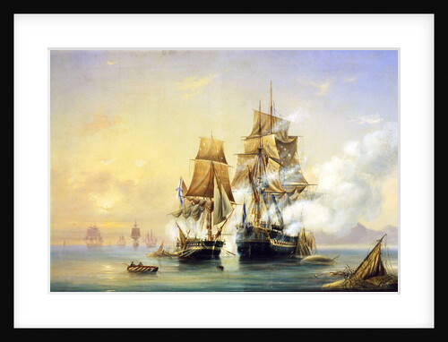 The Russian Cutter Mercury captures Swedish 40-gun frigate Venus on May 21st, 1789, 1845 by Anonymous