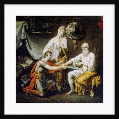 Theodosy Boretsky gives Ratmirs sword to Miroslav, c1808 by Anonymous