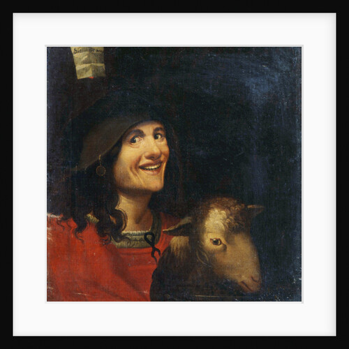 Peasant with a Sheep by Anonymous