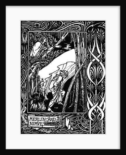 Merlin and Nimue. Illustration to the book Le Morte dArthur by Sir Thomas Malory, 1893-1894 by Anonymous