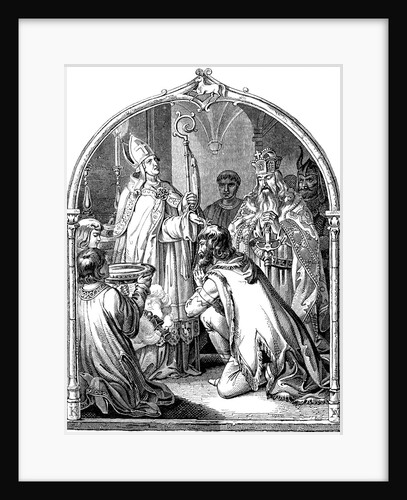 Baptism of Saxon leader Widukind, 1840 by Anonymous