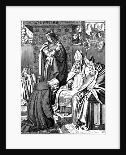 Louis the Pious making penance at Attigny in 822, 1840 by Anonymous