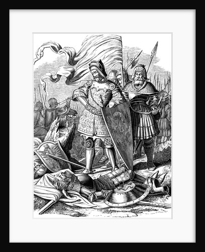 Rudolph I on batllefield after the victory over Ottokar, 1840 by Anonymous