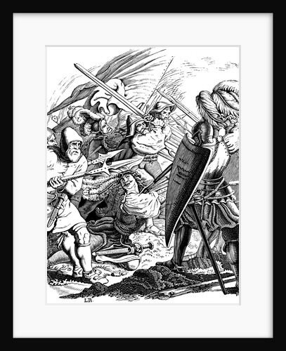 Death of Arnold Winkelried during the battle of Sempach, 1840 by Anonymous