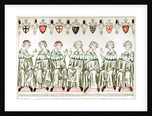 Seven Prince Electors voting for Henry VII, Holy Roman Emperor, 1341 by Anonymous
