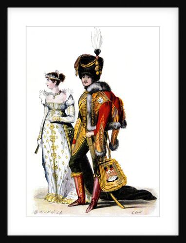 Court dress at the time of the French First Empire, 1807 by Anonymous