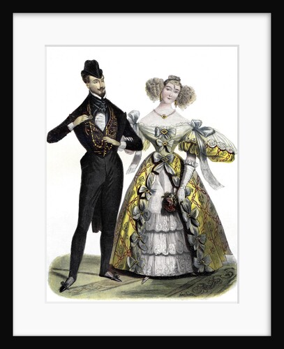 Paris ball dress from the year 1830 by Anonymous