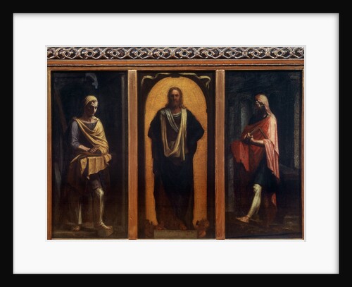 Christ with two Saints by Anonymous