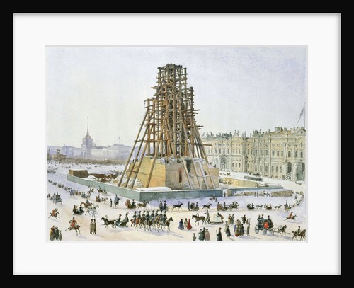 The Alexander Column in scaffolds, 1833 by Anonymous