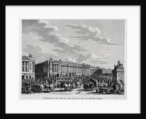 The Execution of Louis XVI in the Place de la Revolution on 16th October 1793, (1793) by Anonymous