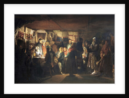 A Sorcerer comes to a peasant wedding, 1875 by Anonymous