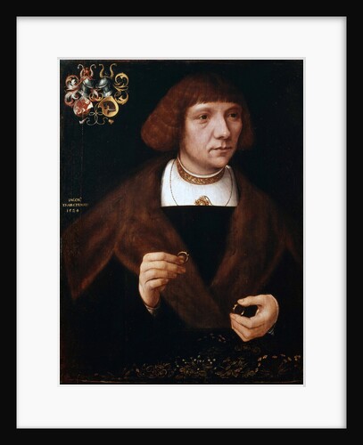 Male portrait with Rings, 1524 by Anonymous