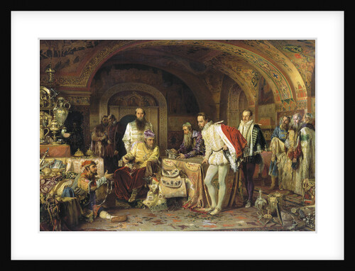 Ivan IV of Russia demonstrates his treasures to the ambassador of Queen Elizabeth I of England, 1875 by Anonymous