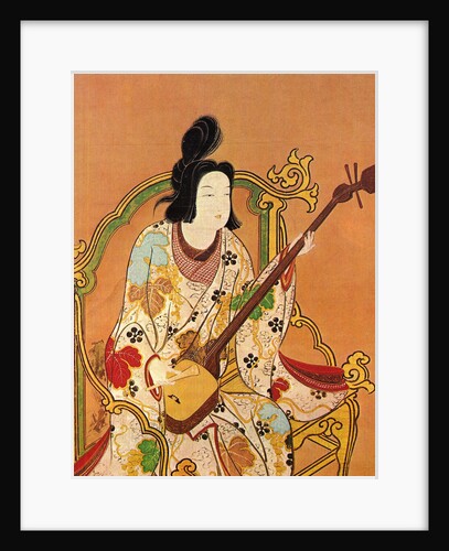 A Girl Playing a Shamisen, second half of the 17th century by Anonymous