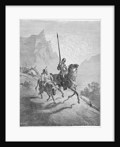 Illustration to the book Don Quixote de la Mancha by M. de Cervantes, 1863 by Anonymous