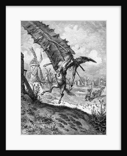 Illustration to the book Don Quixote de la Mancha by M. de Cervantes, 1863 by Anonymous