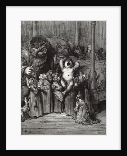 Illustration to the book Gargantua and Pantagruel by Rabelais, 1854 by Anonymous
