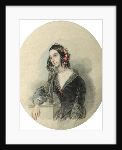 Portrait of the poetess Yevdokiya Rostopchina,, 1846 by Anonymous
