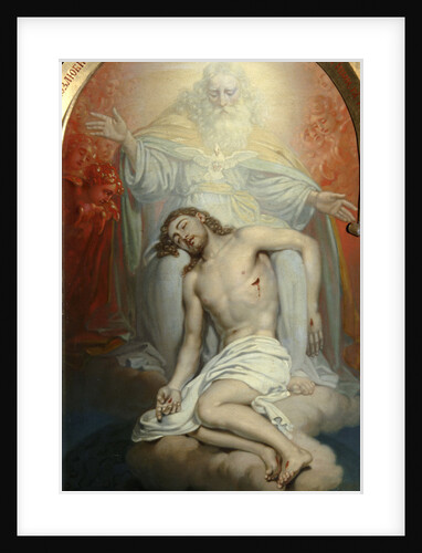 God the Father lamenting over the dead Christ by Anonymous