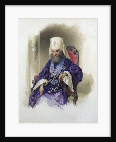 Portrait of the Metropolitan Filaret of Moscow,, 1854 by Anonymous