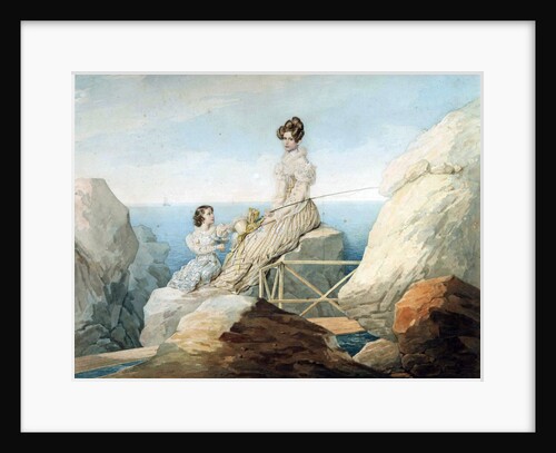 Empress Alexandra Fyodorovna with Daughter Grand Duchess Maria Nikolaievna of Russia, 1820s by Anonymous