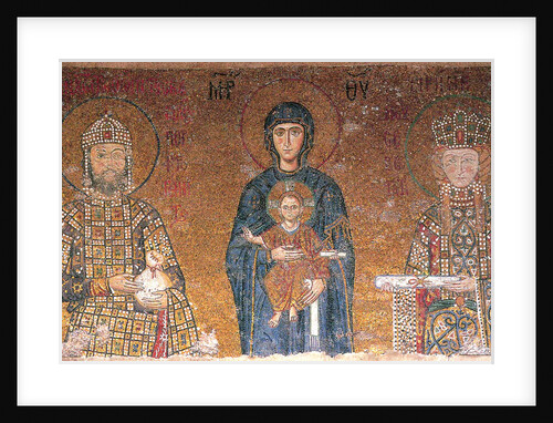 The Virgin with Child between emperor John II Comnenus and his wife, Irene, c1118 by Anonymous