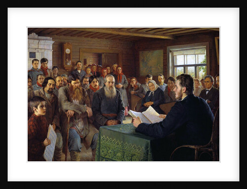 Sunday message in a village school, 1895 by Anonymous