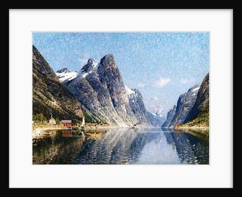 A Norweigan Fjord Scene by Anonymous