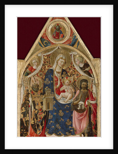 Madonna and Child, with a Bishop, St John the Baptist and Angels, early 15th century by Anonymous