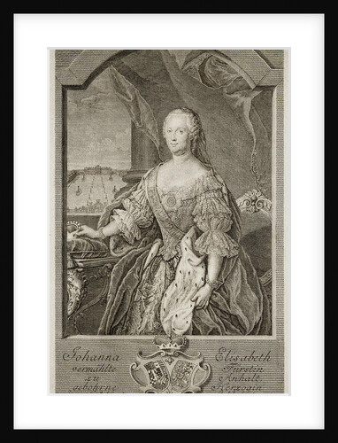 Portrait of Johanna-Elizabeth, Electress of Anhalt-Zerbst, Mother of Catherine II, 1756 by Anonymous