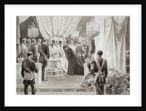 Burial of Emperor Alexander III in the Sts Peter and Paul Cathedral in St Petersburg, 1894 by Anonymous