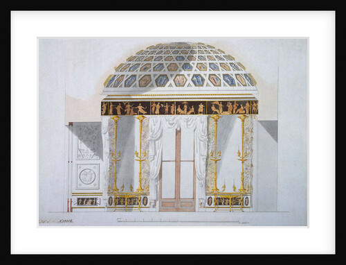 Design for the Jasper Cabinet in the Agate Pavilion at Tsarskoye Selo, 1780s by Anonymous