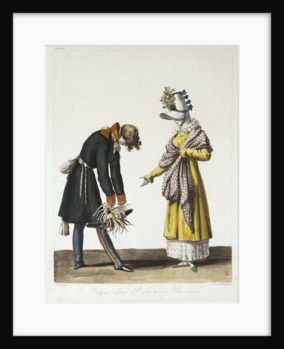 Parting of a Russian Officer with a Parisian Women, 1816 by Anonymous